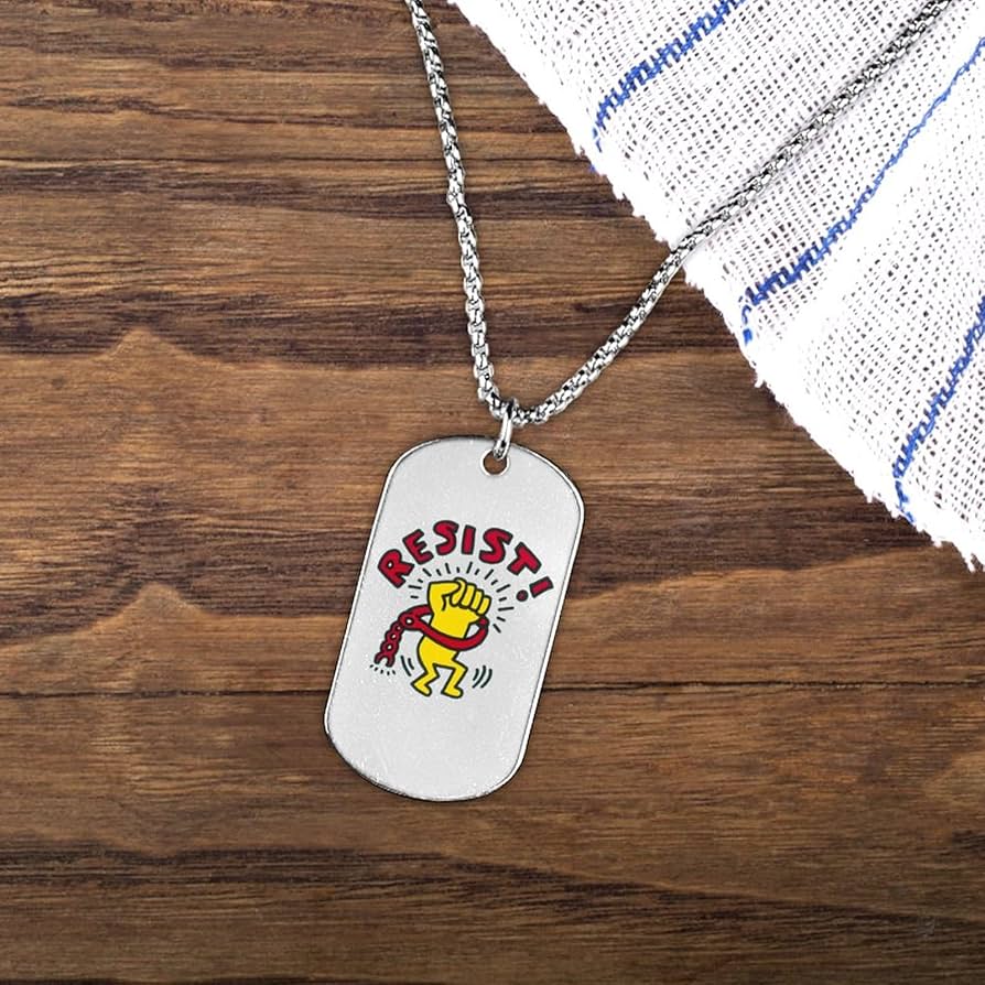 Amazon.co.jp: キース ヘリング ドッグタグ ネックレス 人気